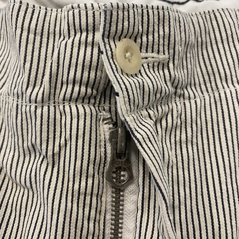 Vintage Y2K Polo Ralph Lauren Vertical Striped Baggy Loose Fit Shorts Mens Sz 38 - Picture 2 of 13